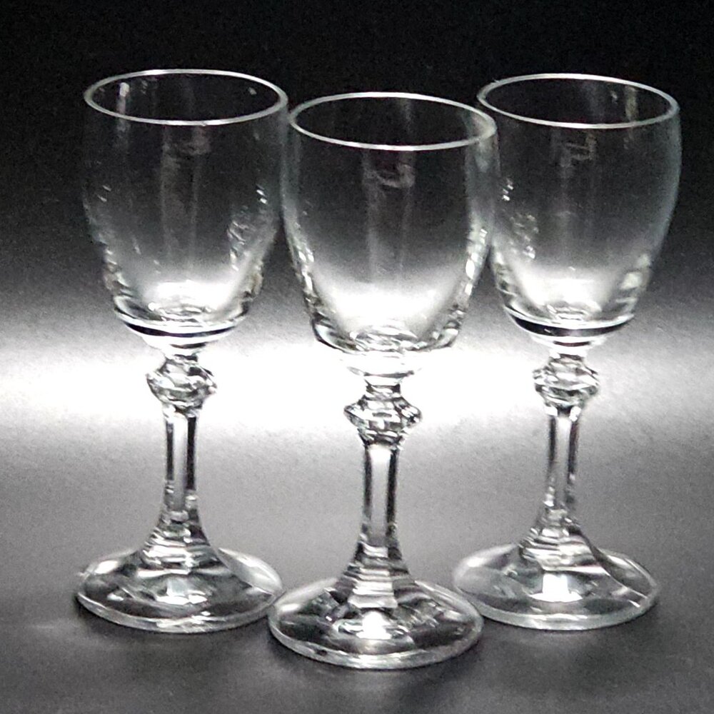 3 Schott Zwiesel Contour Cordial Glasses 5" sculpted stem 3oz schnapps cocktail - Picture 1 of 5